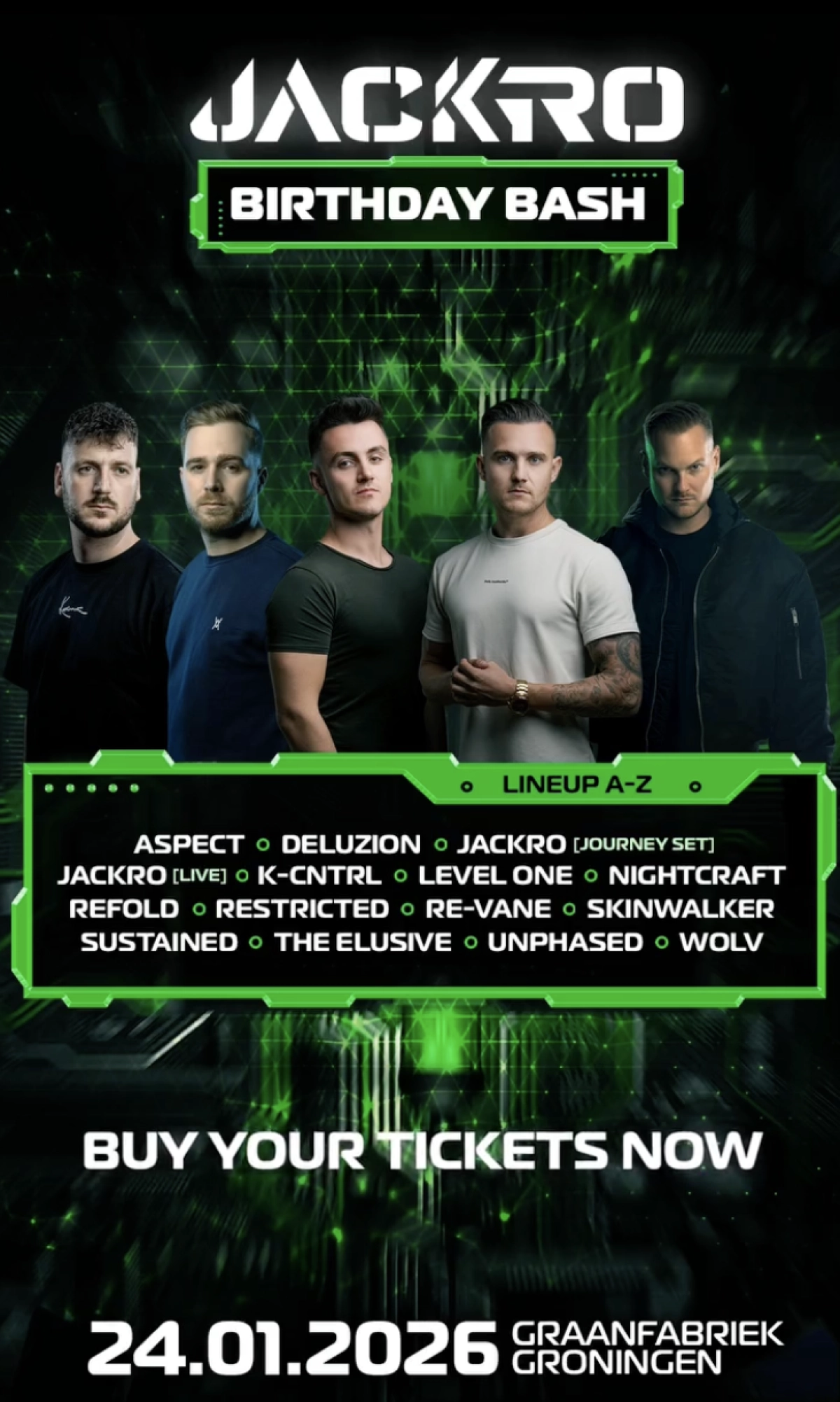 Jackro’s Birthday Bash: Hardstyle at De Graanfabriek